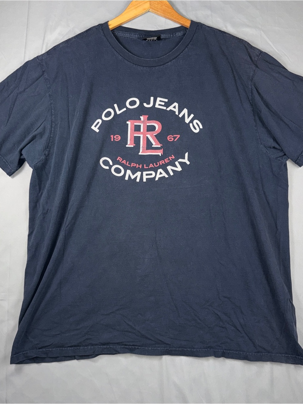 Polo Jeans Co. Ralph Lauren Shirt Mens 2XL Blue 1967 RL Logo Graphic Tee